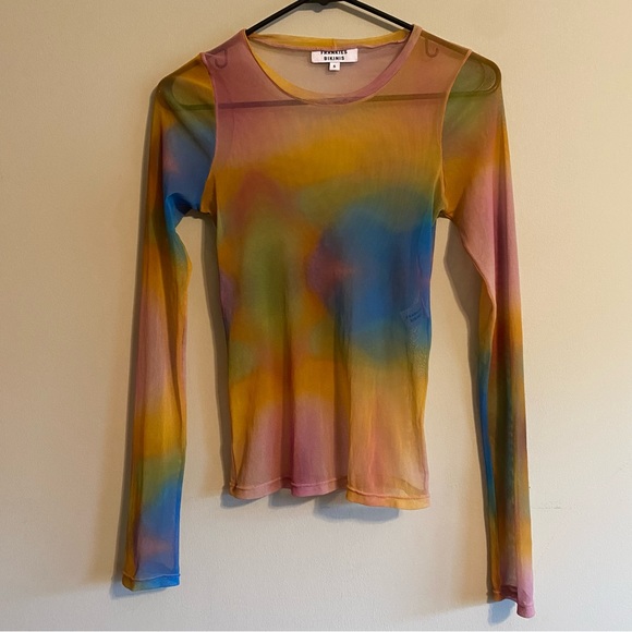 Frankies Bikinis Ember Mesh Long Sleeve Shirt in Serotonin - Picture 10 of 16